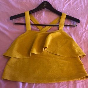 yellow Madewell elegant tank top (xxs) fits (s)